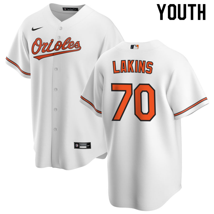 Nike Youth #70 Travis Lakins Baltimore Orioles Baseball Jerseys Sale-White